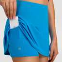 Colorfulkoala Dreamlux Skirts for Women High Rise Athletic Golf Tennis Skorts Built-in Shorts with Pockets (Blue, M)
