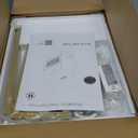 Rattan Nightstand with Charging Station, Boho Night Stand Farmhouse Wood Bedside Table with Storage and Open Shelf, End Side Accent Table for Bedroom,Living Room,White (Normal)