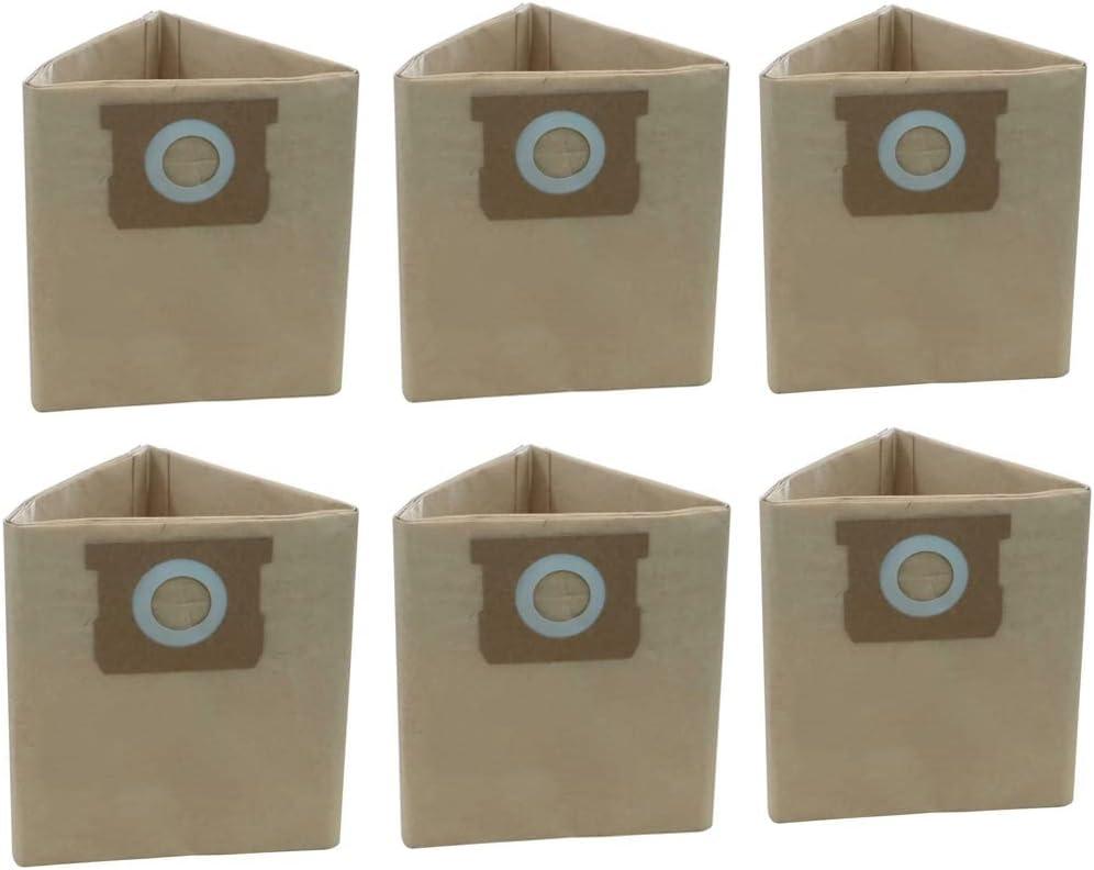 Pack 6 Vacuum Bags For Porter-Cable and Stanley 4 Gallon 5 Gal Shop Vac, Replacement Parts AT25-1238 Accessories Kit 25-1238