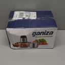 GANIZA Food Processors, Electric Food Chopper with Meat Grinder & Vegetable Chopper - 2 Bowls (8 Cup+8 Cup) with Powerful 450W Copper Motor - Includes 2 Sets of Bi-Level Blades for Fruits/Meat/Nuts (Black)