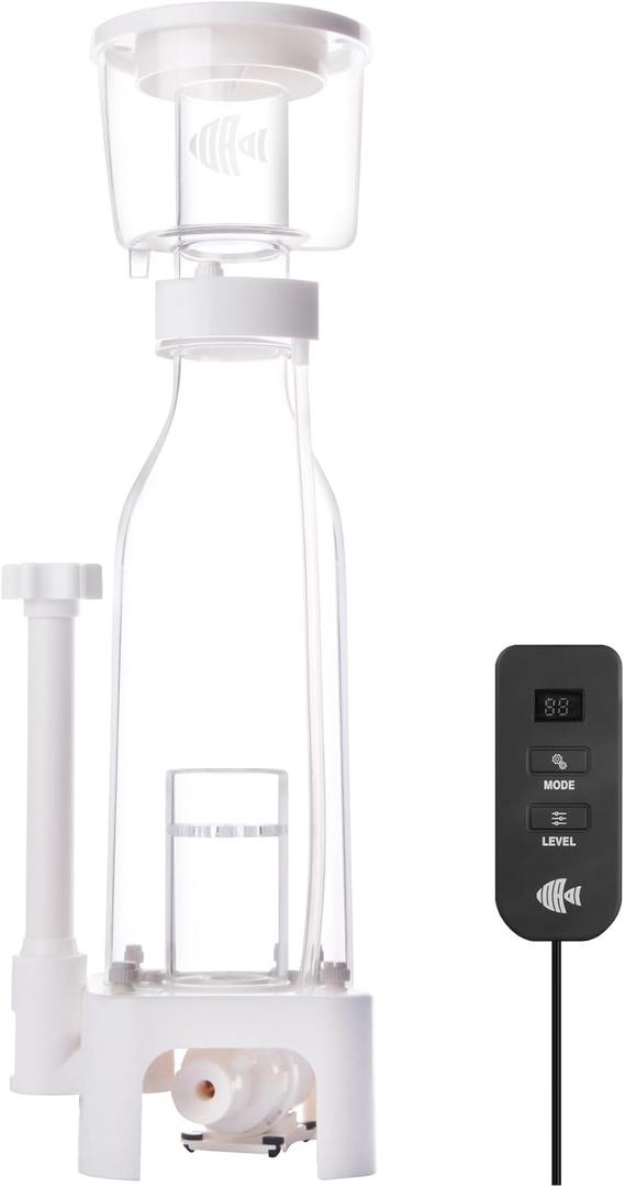 IOAOI in Sump Protein Skimmer for 60-90 Gallons Saltwater Aquariums, DC Needle-Wheel Pump with Controller, Adjustable Air/Water Flow