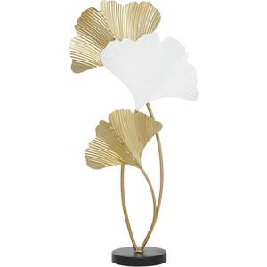 Deco 79 Metal Leaf Decorative Sculpture Home Decor Statue, Accent Figurine 14" x 5" x 24", White