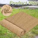 Buryeah 60 Inch x 50 ft Burlap Fabrics Roll Natural Burlap Garden Multipurpose Weed Barrier Garden Landscape Blankets Cloth Weed Barrier Fabric Jute for Outdoor Home Craft Shrubs Party Decor