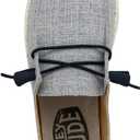 HEYDUDE Women's Wendy Chambray Lace-Up Loafers (6, White Blue 2)