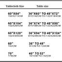 Wewoch Christmas Tablecloth 60"x120" Water Resistant Polyester Table Cloth with Ribbon Print Ideal for Indoor Dining Holiday Dcor