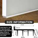 2 Pcs 4 Feet White Vinyl Door Bottom Seal Door Sweep with Drip Cap