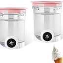 2-Pack CREAMi Pints and Lids for Ninja Swirl - Replacement Containers Compatible with NC700 Series Ice Cream Maker, Dishwasher Safe & BPA-Free Accessories for Ninja CREAMi NC700 Model