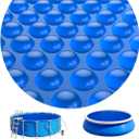 BigXwell Solar Pool Cover 10 ft Round, 16 Mil Heavy-Duty Bubble Blanket Retains Heat, Reduces Evaporation and Slows Heat Loss, for Above Ground, Inground Pools and Hot Tubs