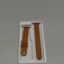 OUHENG Slim Bands Compatible with Apple Watch Band 42mm 41mm 40mm 38mm, Women Genuine Leather Replacement Thin Strap for iWatch SE 3/2/1 Series 11 10 9 8 7 6 5 4 3 2 1 (Brown/Rose Gold)