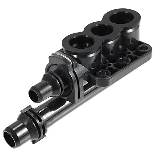 X AUTOHAUX Engine Coolant Thermostat Housing Assembly for BMW 525i 525xi 528i 528xi 530i 530xi 545i 550i 17127507982 17217559962