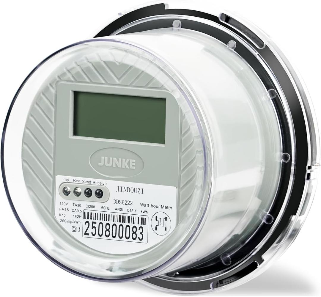 Digital Electric Meter,120V 2 Wire KWH Meter,Watt Meter, Used for RV and Home Meter