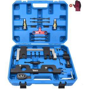 Camshaft Alignment Timing Tool Kit, Compatible with BMW N20 N26 Engine, with Flywheel Holder Tool & Balance Shaft Tool & Fuel Injector Install Removal Tool, with Gloves (23PC)