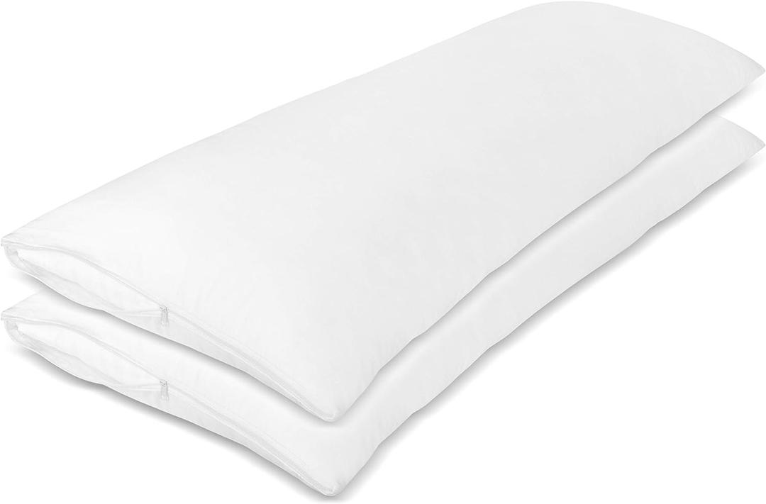 Micropuff Body Size (20 X 55) Pillow Protectors with Zipper - 2 Pack - Soft and Breathable Hypoallergenic Pillow Cover. Pillowcase Protects Against Stains, Spills, and Perspiration. Micropuff Body Size (20 X 55) Pillow Protectors with Zipper - 2 Pack - Soft and Breathable Hypoallergenic Pillow Cover. Pillowcase Protects Against Stains, Spills, and Perspiration.