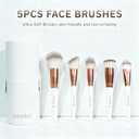 OMANIAC Makeup Brush Set, 20Pcs Professional Makeup Brushes for Foundation, Powder, Eyeshadow, Concealer Cream, Blush Buffe etc, with White Makeup Brushes Kit Case