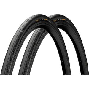Continental Ultra Sport 3 Black/Black 700x28C FB Road Clincher Tire Set of 2