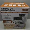 AIRMSEN Espresso Machines with Burr Grinder, 20 Bar, Milk Frother Steam Wand, Stainless Steel Coffee Maker for Home - Cappuccino Latte & Cold Brew Iced Coffee Maker & Americano