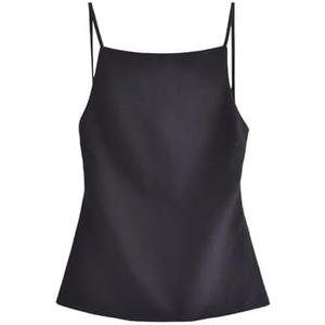heyheyshine Women's Halter Summer Casual Y2K Crop Tee Backless Crop Cami Tops Strap Tie Up Camisole Sleeveless (Medium, Black)