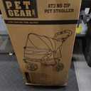 Pet Gear No-Zip AT3 Pet Stroller for Cats/Dogs, Zipperless Entry, Easy One-Hand Fold, Jogging Tires, Removable Liner, Cup Holder + Storage Basket, Sea Salt