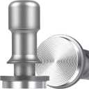 PUSEE 51mm Espresso Coffee Tamper,Premium 30lb Calibrated Espresso Tamper Upgrade Coffee Tamper with Spring Loaded, Stainless Steel Ground Tamper for Barista Home Coffee Espresso Accessories (Silver)