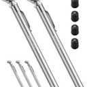 AstroAI 5 Pack Pencil Tire Pressure Gauge (10-75PSI) Stainless Steel Body and Metal Made Nozzle for Vehicles