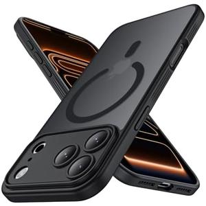 Symcele Designed for iPhone 17 Pro Max Case, Compatible with MagSafe, [Camera Protection] [15FT Military Drop Protection] Shockproof Translucent Matte Anti-Slip Phone Case, 6.9", Black