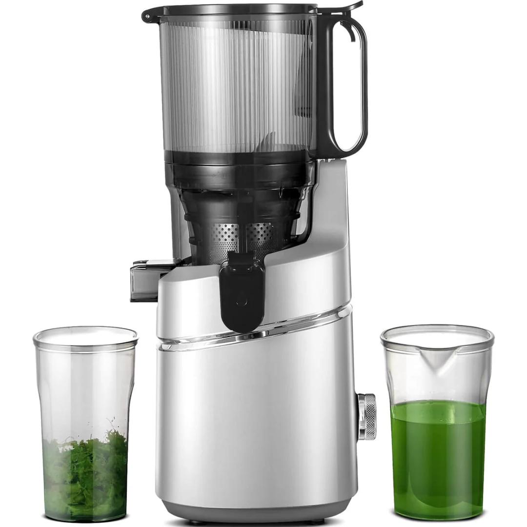 Amzchef Slow Juicer Machines, 5.3-Inch Self-Feeding Masticating