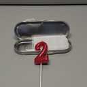 3.93in Big Size Happy Birthday Metallic Red Number 2 Candles, Happy Birthday Cake Cupcake Toppers Decoration and Celebrating for Adults/Kids Party or Family Baking (3.93in red Number 2)