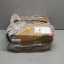 JOSTZHXIN Office Desk Chair with Wheels, Rolling Stool with Backrest Height Adjustable, Swivel Stool with Low Back Lumbar Support, Square PU Leather Swivel Chair With, Back