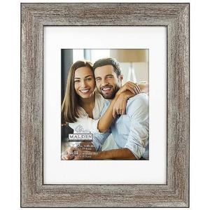 Malden International Designs matted Frame, 14.5” (W) x 17.5” (H) x 0.59” (D), Silver and Bronze
