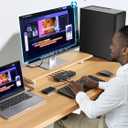 HDMI KVM Switch, Lemorele 4K@30Hz KVM Switch 2 PC 1 Monitor, 4 USB 3.0 HDMI Switches for 2 Computer Parts Keyboard, Mouse and HD Monitor, 2 x 1m USB A 3.0 Cables Included