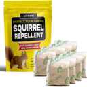 Squirrel Repellent Outdoor Pouches, Natural Squirrel Deterrent Outdoor, Ground Squirrel Repellent for Attic, Chipmunk Deterrent, Long-Lasting Squirrel Away for Plants & Cars-8P