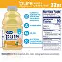 Ocean Spray Pure Unsweetened White Grapefruit, 100% White Grapefruit Juice, 32 Fl Oz Bottle, (Pack of 8) (EXP 04/07/26)