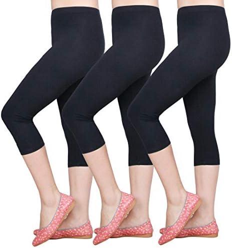 IRELIA 3 Pack Modal Girls Leggings Capri Solid Pant for School/Holiday, 10/M size IRELIA 3 Pack Modal Girls Leggings Capri Solid Pant for School/Holiday, 10/M size