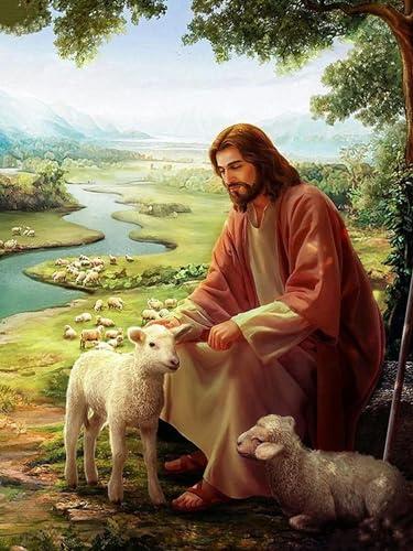 mrpwnle  2Diamond Painting Kits for Adults-Jesus Diamond Art Kits for Adults Beginners, 5D Diamond Painting Jesus, DIY Full Drill Christ Diamond Painting Gem Art Crafts Kit Home Decor 12x16in