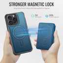 for iPhone 13 Pro Max Wallet Case Compatible with Magsafe, Blue
