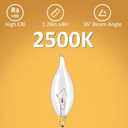 LinMiFo 12-Pack E12 B10 Clear Candelabra Base Bulb, 60W 120V Incandescent Candle Light Bulbs Dimmable Chandelier Light Bulbs for Pendants or Outdoor, Ceiling Fan, Wall Sconces, Fireplace