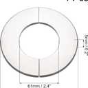 uxcell Wall Split Flange, Stainless Steel Round Escutcheon Plate for 61mm Diameter Pipe 4Pcs