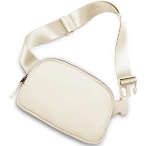 Amazerbst Belt Bag, Fanny Pack, Everywhere Belt Bag, 40 Inch Adjustable Strap, for Women and Men, Waterproof (Beige)
