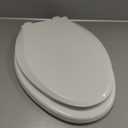 KOHLER 4636-RL-0 Cachet ReadyLatch Elongated Slow Close Toilet Seat, Soft Close Toilet Seat Quiet Lid, Contoured Grip-Tight Bumpers Installation Hardware, Apartment Essentials, White