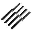Steel Fence Post Repair Stakes, H Shape Ground Anchor Spike, 4-Pack