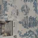 Washable Area Rug for Living Room - Stain Resistant Urtla Thin Rugs with Non Slip Rubber Backing - Indoor Floor Carpet for Dining Room Home Office Dorm (Blue/White, 2x8 Feet)