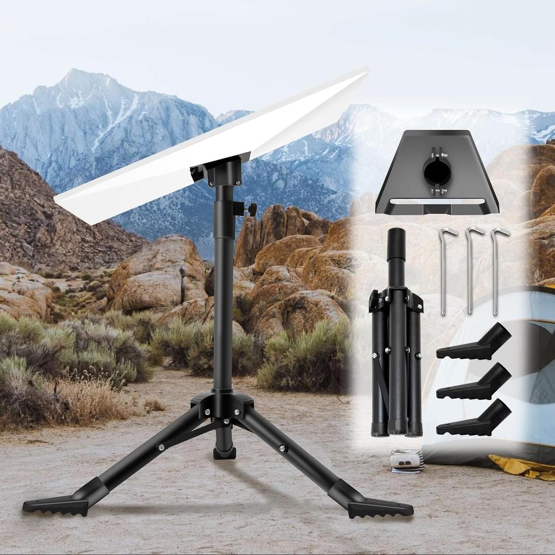 Starlink Gen 3 Mount, Starlink Tripod Mount Gen 3 with Adapter, Adjustable Height Starlink Rev4 Standard Kickstand Dish Accessories, Easy Installation