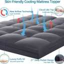 CHOKIT Queen Mattress Topper, Extra Thick Pillow Top Mattress Pad for Back Pain Relief, Cooling Bed Topper Mattress Cover with 8-21 Inch Deep Pocket