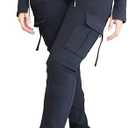 Molisry Women's Flare Cargo Sweatpants Casual High Waisted Split Stacked Leggings Workout Joggers with Pockets (XX-Large, 2black)