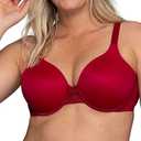 Vanity Fair Women's Full Figure Beauty Back Smoothing Bra, 4 Way Stretch Fabric, Lightly Lined Cups up to H, Size 40b, Legacy Red 