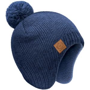 Baby Beanie Winter Hat 6-36 Months - Cute Pom Winter Baby Hats with Earflaps, Soft & Stretchy Knit Toddler Beanies for Infant, Newborn 6-36 Months Boys, Girls, Cozy, Warm Fall Essentials (Navy, M)