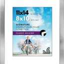 Americanflat 11x14 Picture Frame with Shatter-Resistant Glass - Use as 8x10 Frame with Mat or Display 11x14 Photo Without Mat - Signature Collection - Picture Frames for Wall Display