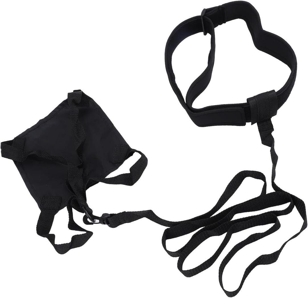Swim Parachute, Swimming Resistance Belt Swim Training Exerciser Belt with Drag Parachute, Swimming Harness Swim Training Equipment for Adults and Kids (20cm)