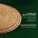 13 Inch Round Woven Placemats Set of 24, Boho Farmhouse Rustic Rattan Wicker Braided Chargers for Dining Table, Water Hyacinth Jute Place Mats for Dinner Plates, Outdoor Patio & Wedding Decor