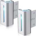 2Pack AceMining Door Reinforcement Lock Withstands 800lbs of Force - Silver Extra Child Proof Door Lock Drilling Required,Prevents Unauthorized Entry,Add a Door Security Lock for Home Safety & Privacy